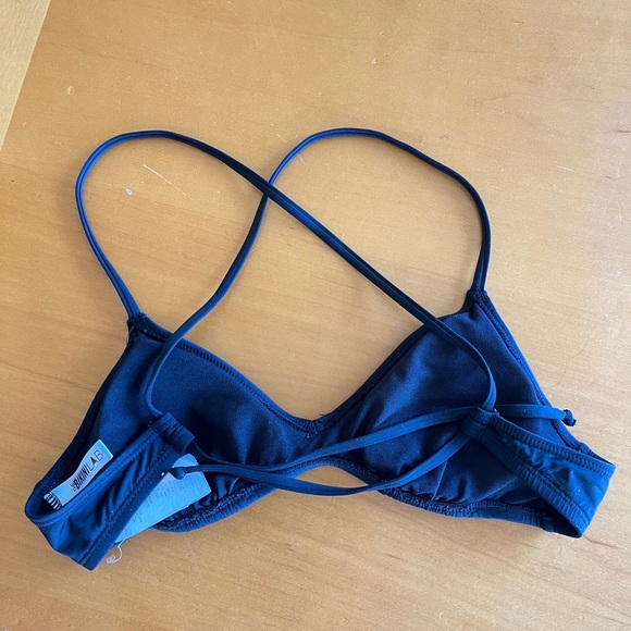 The Bikini Lab Black Adjustable String Bikini Top Small Padded - Picture 3 of 4